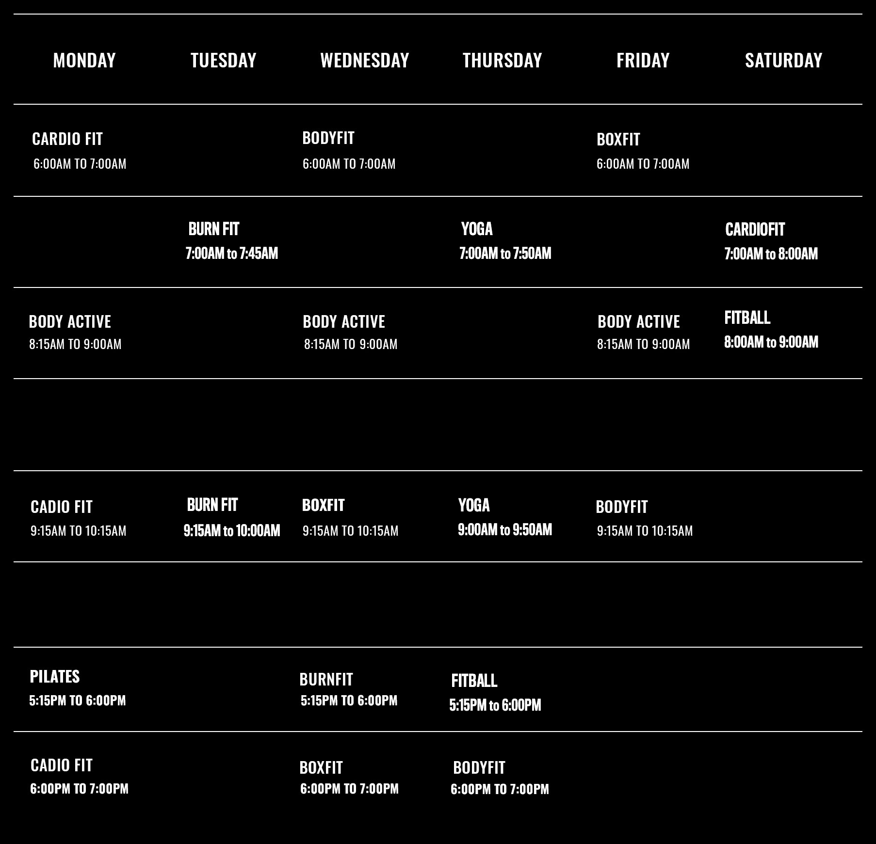 Timetable-March